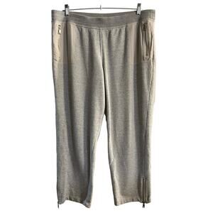 St. John Womens Cropped Capri Jogger
Pants Gray Size XL Ankle Zip Pockets
Casual